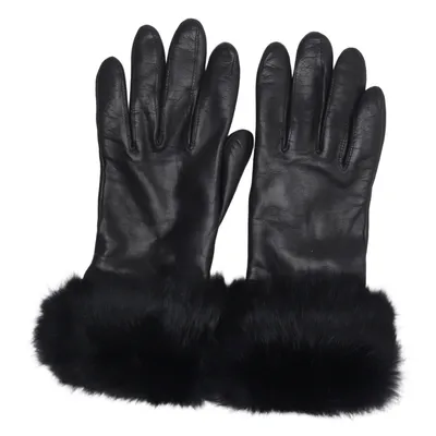 Leather gloves (Black) from Roeckl