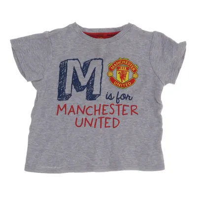 T-shirt (Grå, Flerfärgad) från Manchester United Bomull, Elastan