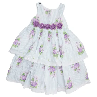 Kjole (Blå, Lilla, Hvid) fra Laura Ashley Bomuld, Polyamid