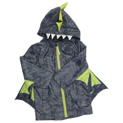 Regenjack (Grijs, Groen) van Cat & Jack Katoen, Polyurethaan, Gerecycled polyester
