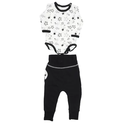 Set (Vit, Svart) från Newborn Bomull, Viskos