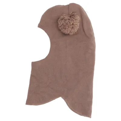 Cagoule (Marron) de Peuhu Acrylique, Laine de mouton