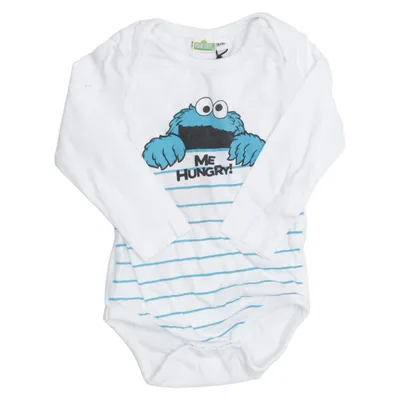 Romper (Wit, Blauw) van Sesame Street Katoen