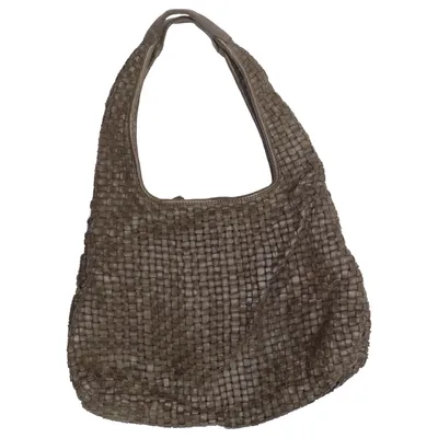 Handbag (Brown) from Mercer & Madison Cotton, Leather