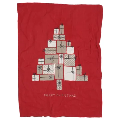 Kökshandduk (Röd, Flerfärgad) från H&M Home Bomull, Linne