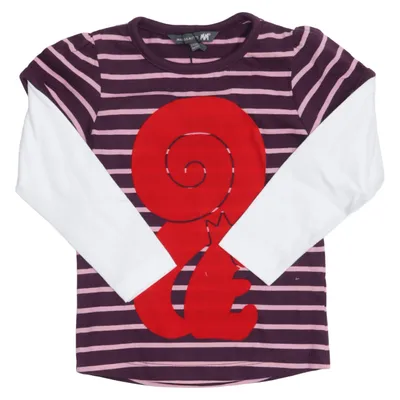 Långärmad t-shirt (Lila, Rosa, Vit) från Mads & Mette Bomull