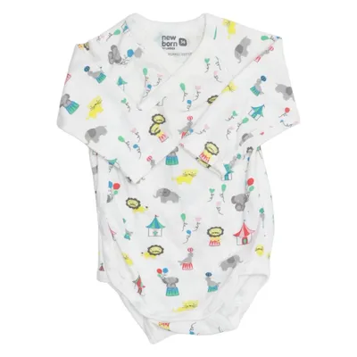 Body (Vit, Flerfärgad) från Lindex Newborn Ekologisk bomull