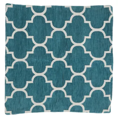 Kuddfodral (Blå, Vit) från Living Bomull, Polyester
