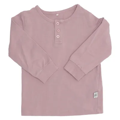 T-shirt manches longues (Rose) de A Happy Brand Coton, Élasthane