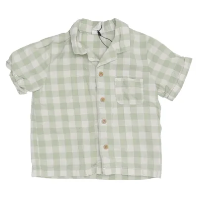 Chemise à manches courtes (Vert, Blanc) de H&M Coton