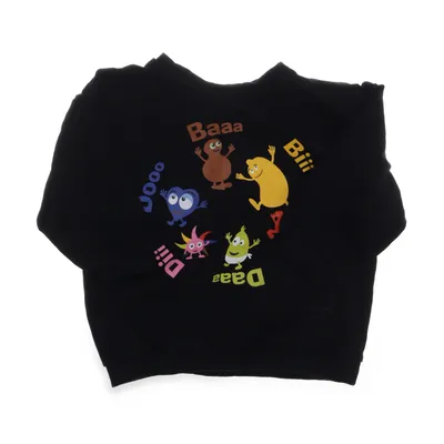 Collegetröja (Svart, Flerfärgad) från Babblarna x KappAhl Bomull, Elastan