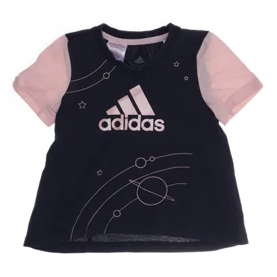 T-shirt (Blauw, Roze) van Adidas Katoen, Gerecycled polyester