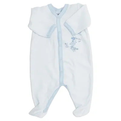 Barboteuse (Bleu, Blanc) de Petit Bateau Coton, Polyester