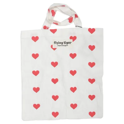 Tygpåse (Vit, Röd) från Flying Tiger