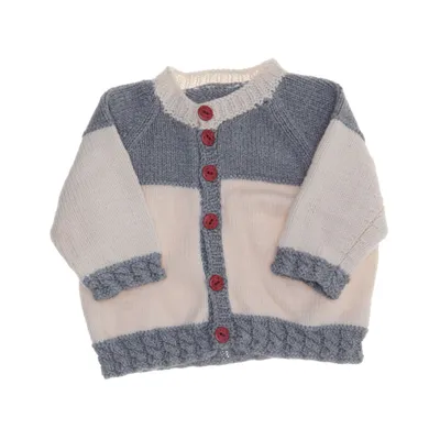 Cardigan (Gray, White)