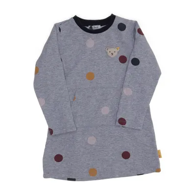 Klänning (Grå, Flerfärgad) från Steiff Bomull, Polyester
