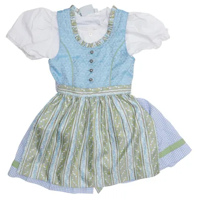 Dirndl (Blue, Green, Multicolored) from Isar Trachten Cotton, Polyester