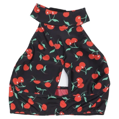 Bikini top (Black, Red, Green) from Shark Elastane, Polyamide