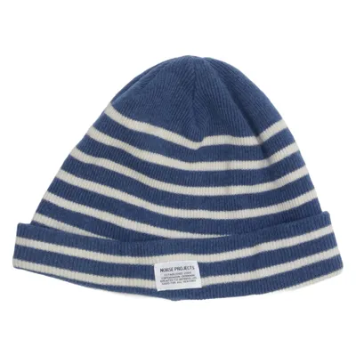 Beanie (Blue, White) from Norse Projects Wool