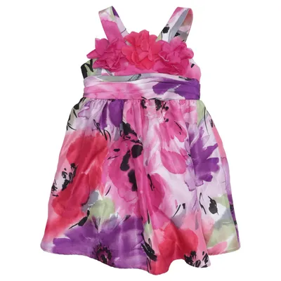 Kjole (Pink, Lilla, Flerfarvet) fra Bonnie Jean Polyamid, Polyester