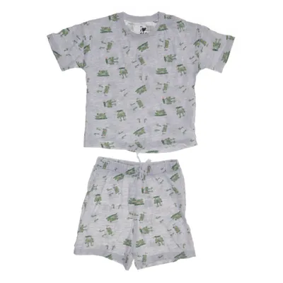 Pyjamas (Grå, Flerfärgad) från ICA I Love Eco Ekologisk bomull, Polyester