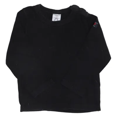 Långärmad t-shirt (Svart) från Polarn O. Pyret Elastan, Ekologisk bomull