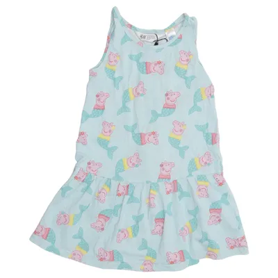 Jurk (Blauw, Meerkleurig) van H&M x Peppa Pig Katoen