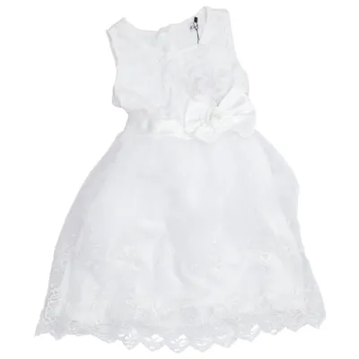 Bloemenmeisjes jurk (Wit) Polyester