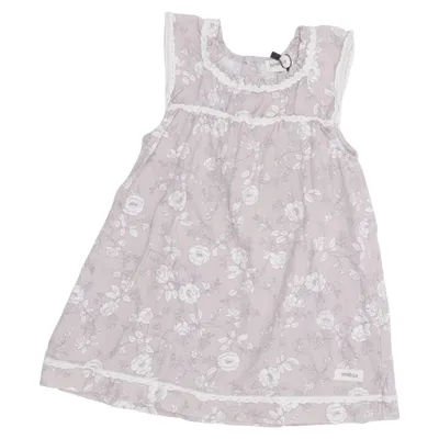 Dress (Gray, White) from Newbie by KappAhl Cotton