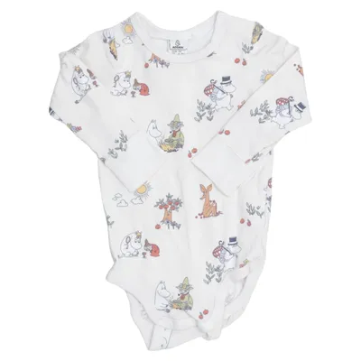 Body (Weiß, Mehrfarbig) von Moomin by Lindex Baumwolle, Elasthan