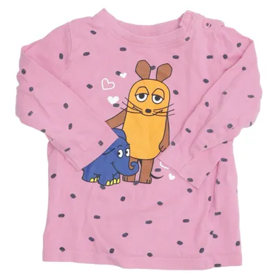 Langærmet t-shirt (Pink, Flerfarvet) fra DieMaus Bomuld