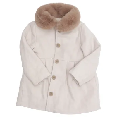 Coat (Beige) from Newbie by KappAhl Polyester, Wool