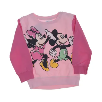 Collegetröja (Rosa, Flerfärgad) från Disney Baby Bomull, Elastan