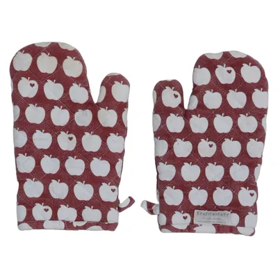 Gant de cuisine (Rouge, Blanc) de Krasilnikoff Coton