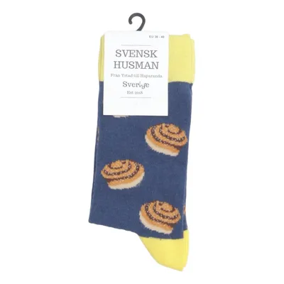 Chaussettes (Bleu, Jaune, Marron) de Svensk Husman Coton, Élasthane, Nylon