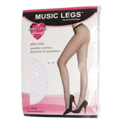 Visnet panty (Zwart) van Music Legs Elastaan