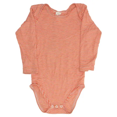 Body (Orange, Blanc) de Hessnatur Soie, Laine