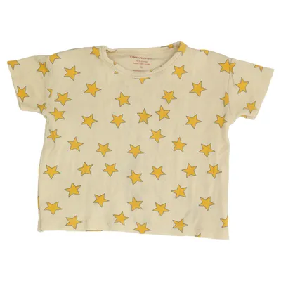 T-shirt (Jaune, Beige) de Tinycottons Coton, Élasthane