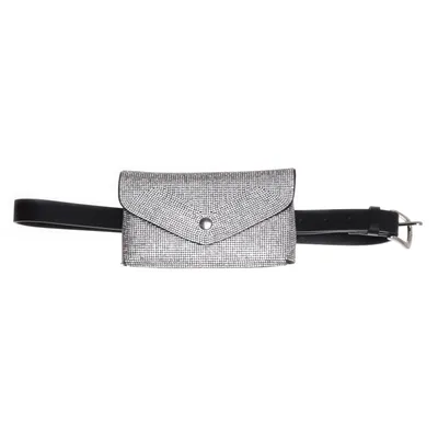 Midjeväska (Svart, Silverfärgad) från Primadonna Collection Polyuretan