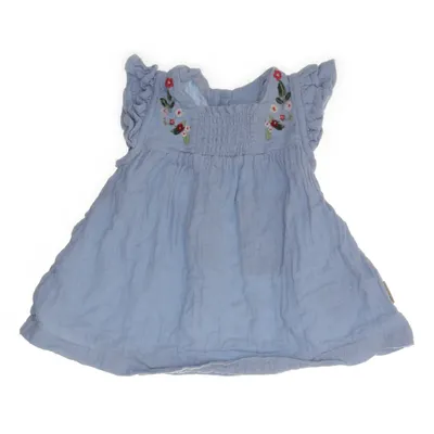 Hängselklänning (Blå) från Hust and Claire Ekologisk bomull