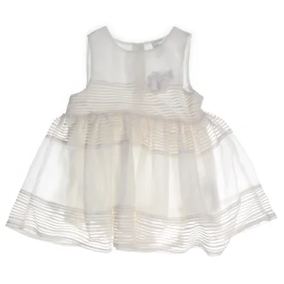 Robe de fille de fleur (Blanc) de H&M Coton, Élasthane, Polyester