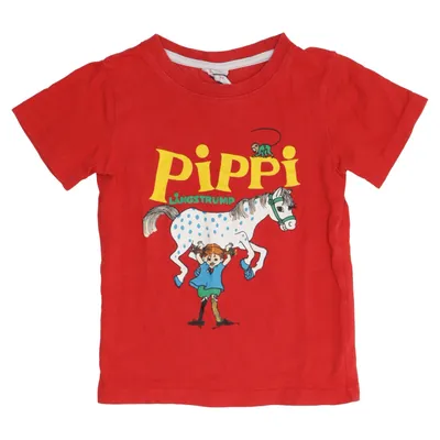 T-shirt (Rouge, Multicolore) de Pippi Långstrump Coton biologique