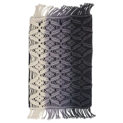 Sierkussensloop (Beige, Blauw) van Eight Mood Katoen