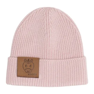 Beanie (Pink) from Affenzahn Merino wool, Recycled polyester