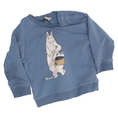 Collegetröja (Blå) från Moomin by Lindex Bomull, Elastan