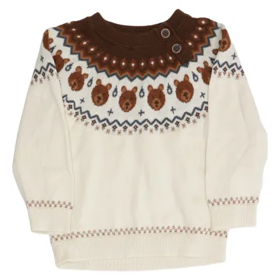 Sweater (White, Brown, Multicolored) from Lindex Baby Cotton