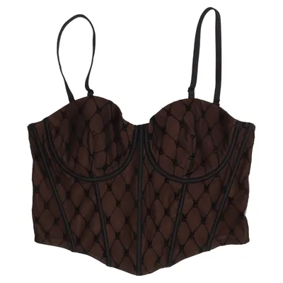 Bustier (Brown, Black) from Amisu Elastane, Polyamide, Polyester