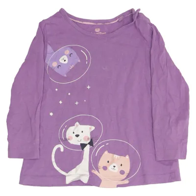 Langærmet t-shirt (Lilla) fra Lupilu Bomuld