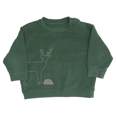 Sweatshirt (Grøn) fra Uniqlo Baby Bomuld, Elastan, Polyester