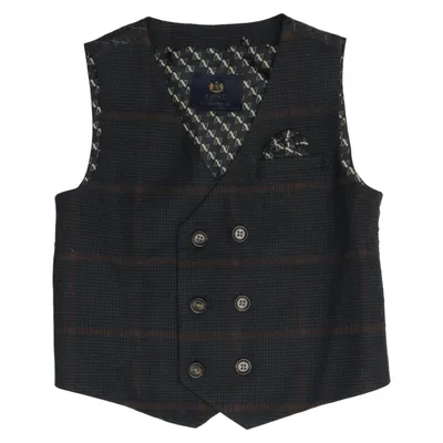 Suit vest (Blue, Brown) from Next Elastane, Polyester, Viscose